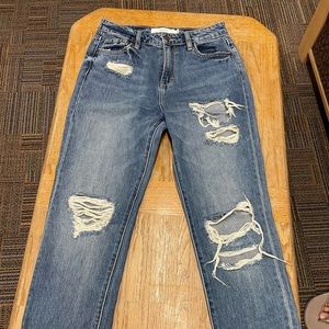 Hidden Ripped Straight leg Jeans SZ 26